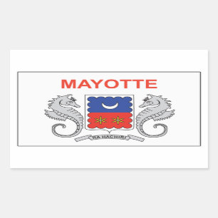 Pegatina Rectangular Bandera de Mayotte