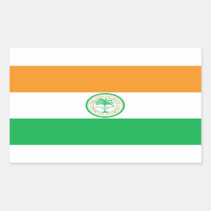 Pegatina Rectangular Bandera de Miami, Florida