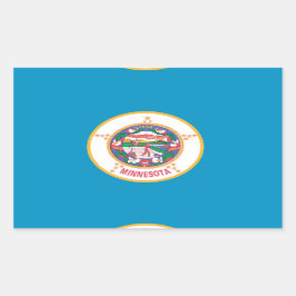 Pegatina Rectangular Bandera de MINNESOTA -