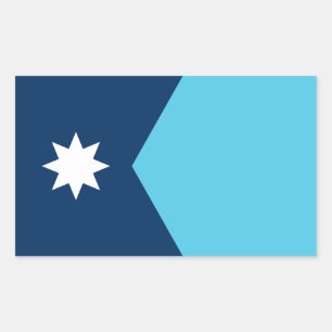 Pegatina Rectangular Bandera de Minnesota