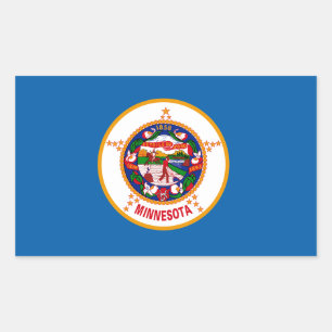 Pegatina Rectangular Bandera de Minnesota