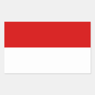 Pegatina Rectangular Bandera de Mónaco