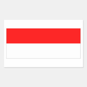 Pegatina Rectangular Bandera de Mónaco