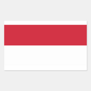 Pegatina Rectangular Bandera de Mónaco