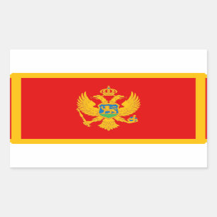 Pegatina Rectangular Bandera de Montenegro