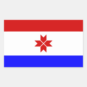 Pegatina Rectangular Bandera de Mordovia