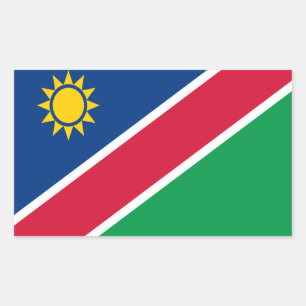Pegatina Rectangular Bandera de Namibia