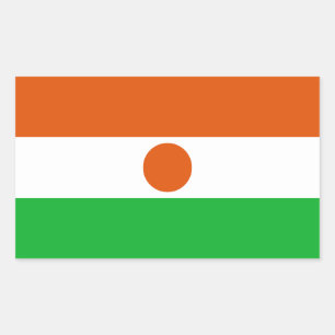 Pegatina Rectangular Bandera de Níger