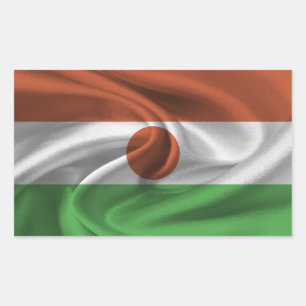 Pegatina Rectangular Bandera de Níger