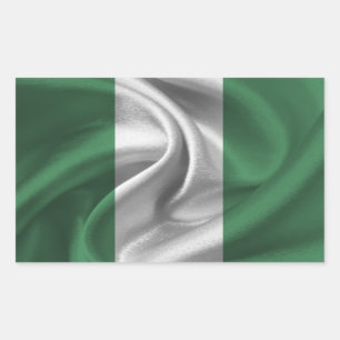 Pegatina Rectangular Bandera de Nigeria
