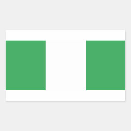 Pegatina Rectangular Bandera de Nigeria
