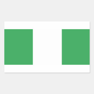 Pegatina Rectangular Bandera de Nigeria