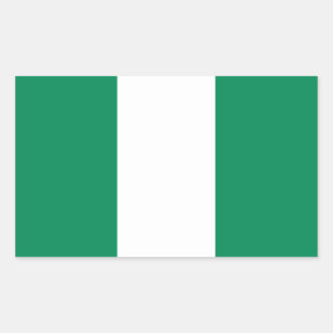 Pegatina Rectangular Bandera de Nigeria