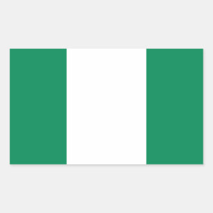 Pegatina Rectangular Bandera de Nigeria