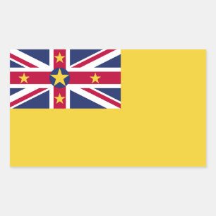 Pegatina Rectangular Bandera de Niue