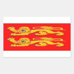 Pegatina Rectangular Bandera de Normandía (Francia)