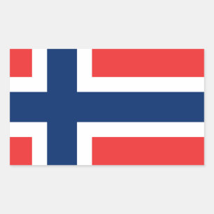 Pegatina Rectangular Bandera de Noruega