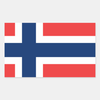 Pegatina Rectangular Bandera de Noruega