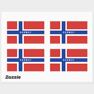 Pegatina Rectangular Bandera de Noruega