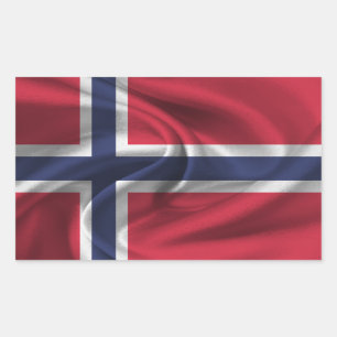 Pegatina Rectangular Bandera de Noruega