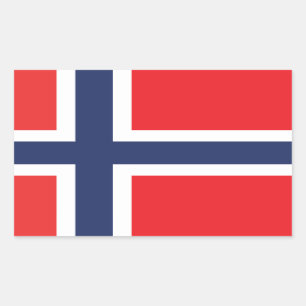 PEGATINA RECTANGULAR BANDERA DE NORUEGA
