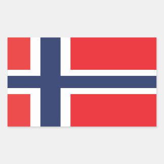 PEGATINA RECTANGULAR BANDERA DE NORUEGA