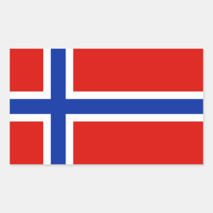 Pegatina Rectangular Bandera de Noruega