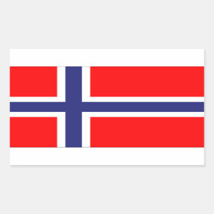 Pegatina Rectangular Bandera de Noruega