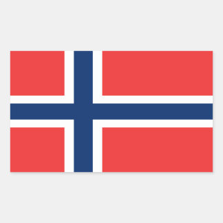 Pegatina Rectangular Bandera de Noruega