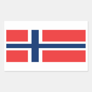 Pegatina Rectangular Bandera de Noruega