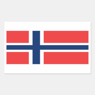 Pegatina Rectangular Bandera de Noruega