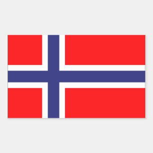 Pegatina Rectangular Bandera de Noruega