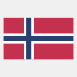 Pegatina Rectangular Bandera de Noruega