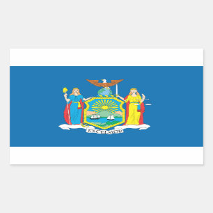 Pegatina Rectangular Bandera de NUEVA YORK -