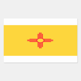 Pegatina Rectangular Bandera de Nuevo México