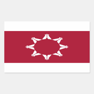 Pegatina Rectangular Bandera de Oglala Lakota Sioux