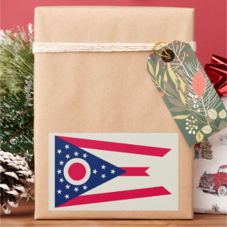 Pegatina Rectangular Bandera de Ohio: La bandera del estado Buckeye