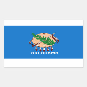 Pegatina Rectangular Bandera de Oklahoma