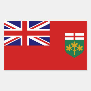 Pegatina Rectangular Bandera de Ontario
