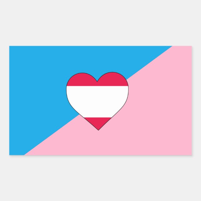 Pegatina Rectangular Bandera de Orgullo de Age Play (Anverso)