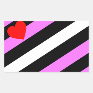 Pegatina Rectangular Bandera de Orgullo de Chica de Cuero