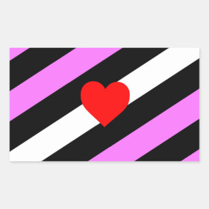 Pegatina Rectangular Bandera de Orgullo de Chica de Cuero