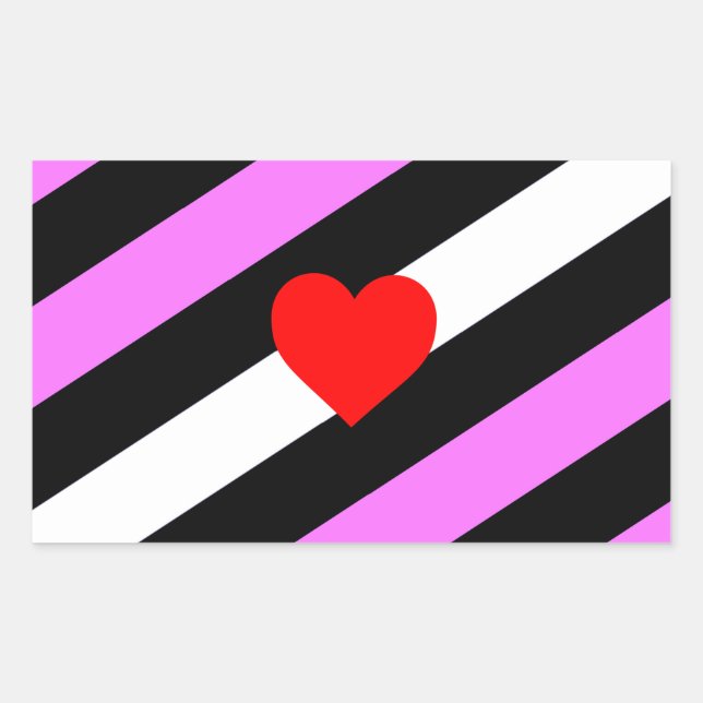 Pegatina Rectangular Bandera de Orgullo de Chica de Cuero (Anverso)