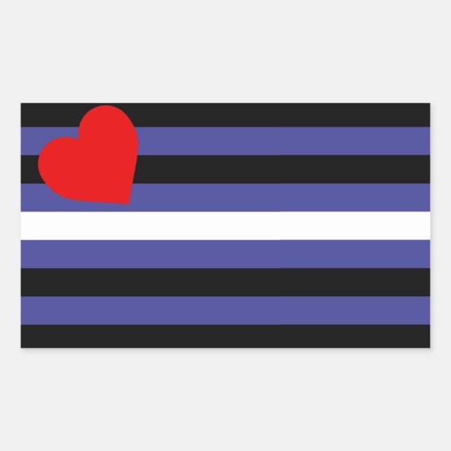 Pegatina Rectangular Bandera de orgullo de cuero (Anverso)