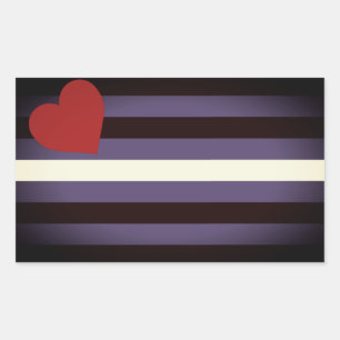 Pegatina Rectangular Bandera de orgullo de cuero