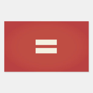 Pegatina Rectangular Bandera de Orgullo de Igualdad