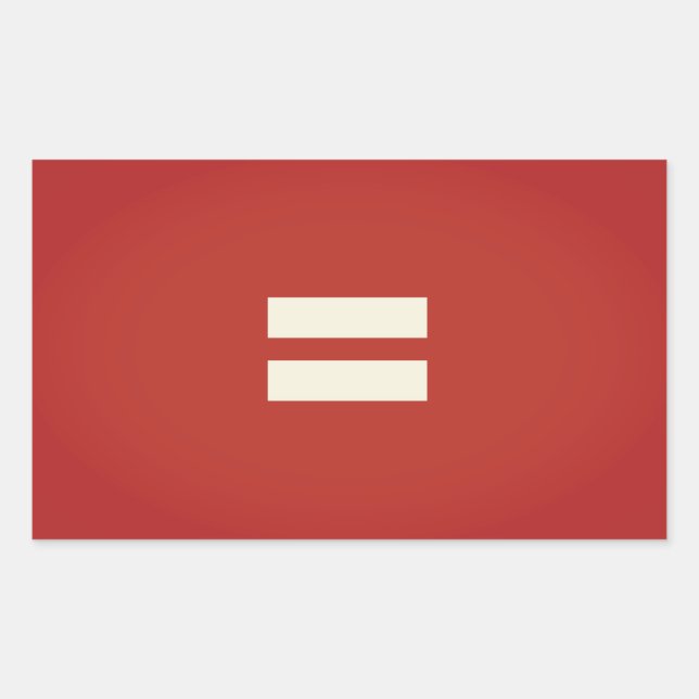 Pegatina Rectangular Bandera de Orgullo de Igualdad (Anverso)