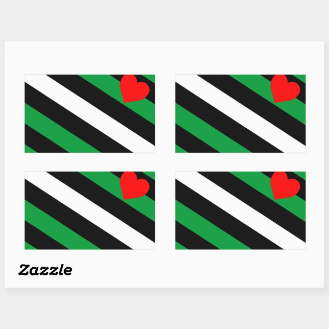 Pegatina Rectangular Bandera de Orgullo Leather Boi (Hoja)