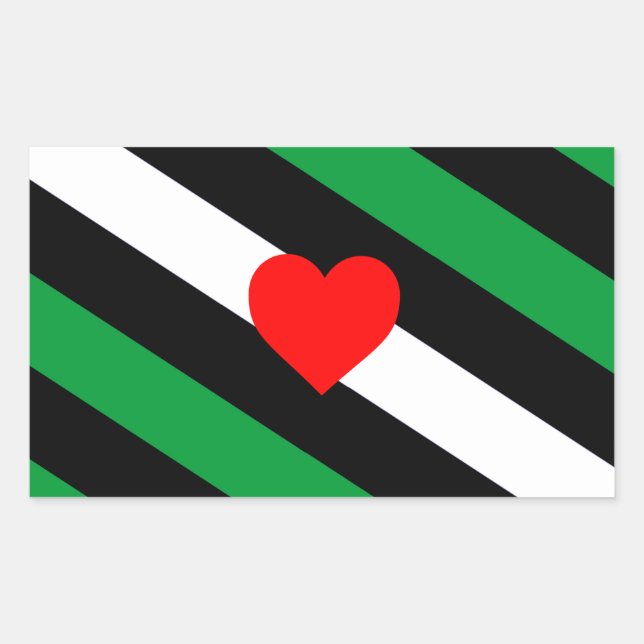 Pegatina Rectangular Bandera de Orgullo Leather Boi (Anverso)