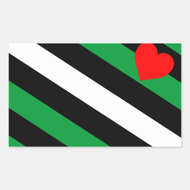 Pegatina Rectangular Bandera de Orgullo Leather Boi (Anverso)